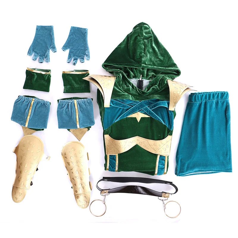 Mortal Kombat Jade Cosplay Kostüm | Sexy Grünes Kampfoutfit für Frauen | Halloween Karneval Anzug