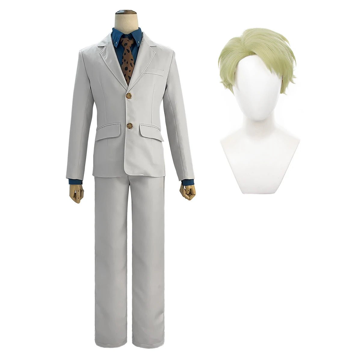 Nanami Kento Cosplay Kostüm Jujutsu Kaisen Anime Perücke Anzug Weste Hose Uniform Rose Netz Synthetik Halloween Weihnachten