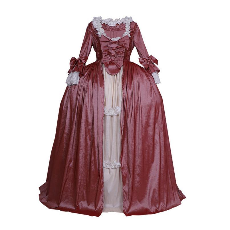 18. Jahrhundert Marie Antoinette Rokoko Kleid - Chamäleon Farben mit kühnen Schleifen