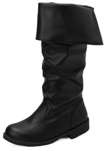 Renaissance Stiefel für Männer – Mittelalterliche PU Leder Piratenstiefel im Western Cowboy Stil für Cosplay & Kostümveranstaltungen