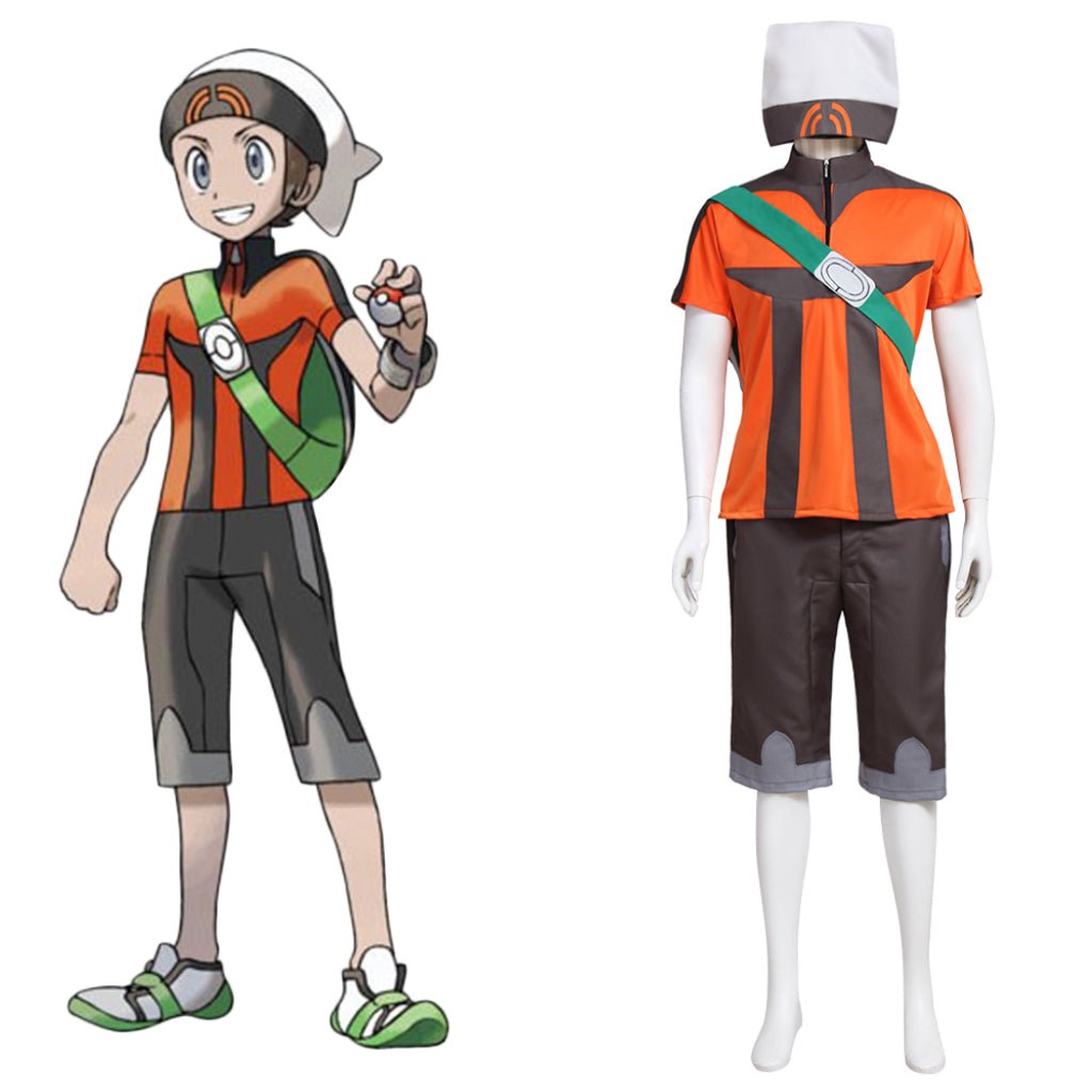 Pokémon Brendan Cosplay Kostüm Outfit
