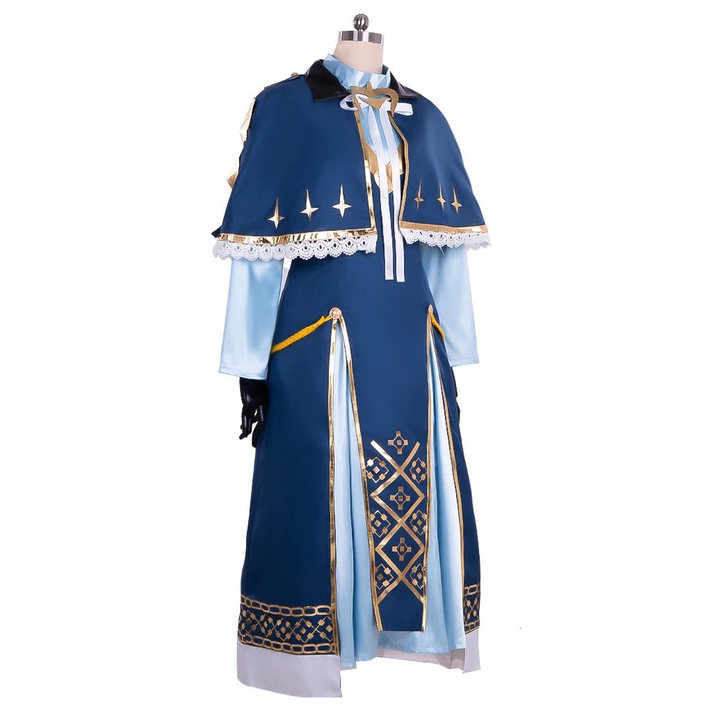 Spiel Fire Emblem Marianne Cosplay Kostüm Frauen Elegantes Blaues Uniform Kleid Halloween Party Comic Con Bühnen Show Outfits