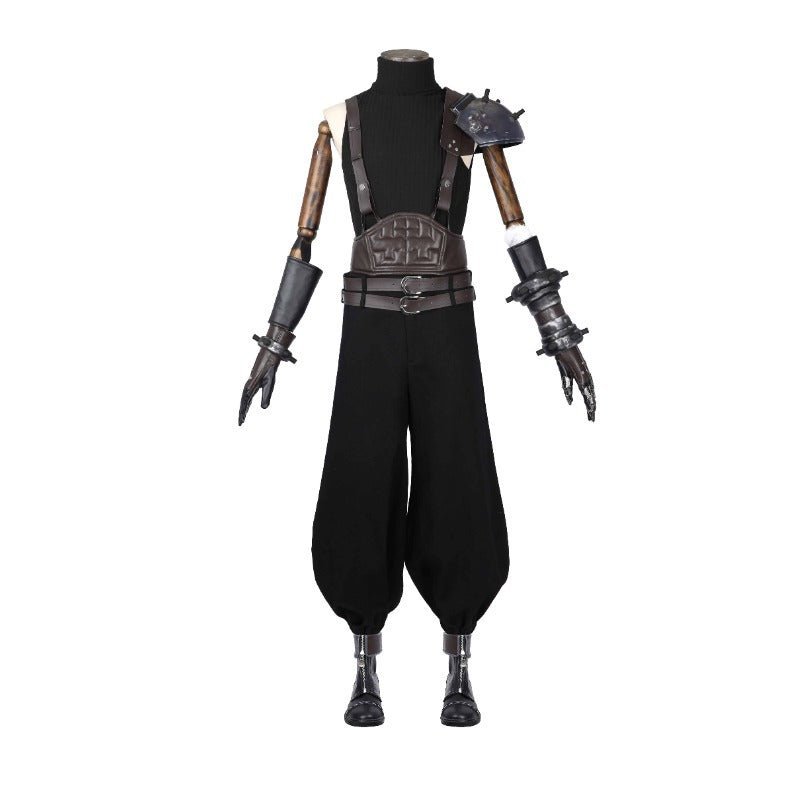 FF VII Rebirth Cloud Strife Cosplay Kostüm Perücke & Outfit für Halloween & Karneval