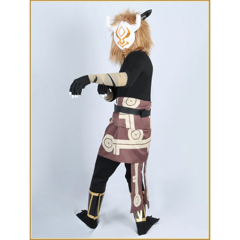 Genshin Impact Hilichurl Cosplay Kostüm Großhandel – Flauschige Maske & Outfit für Männer