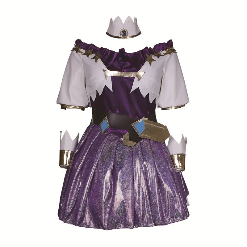 LOL Seraphine Cosplay Kostüm Helden Meister Anzug Mädchen Frauen Bühnen Bling Kleid Maßgeschneidert