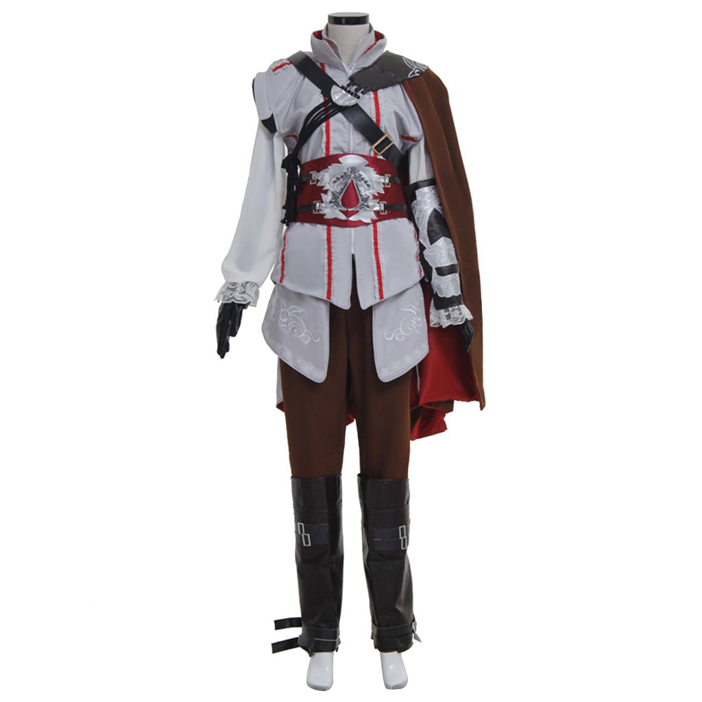 Ezio Auditore da Firenze Cosplay Kostüm | Assassinen Robe mit schwarzem Umhang Outfit