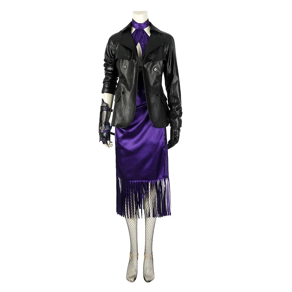 Nina Williams Cosplay Kostüm Frauen Elegantes Kleid Jacke Vollständiges Set Kampfanzug Halloween Karneval Party Kampfuniform