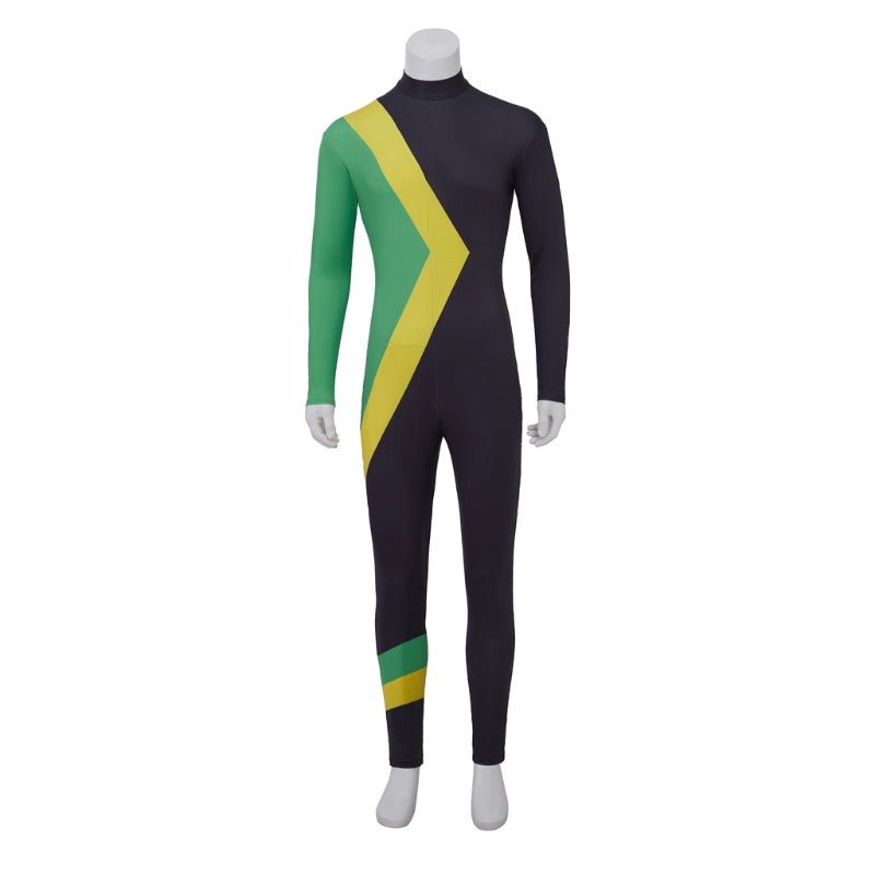 Erwachsene Cool Runnings Jamaikanisches Bobsleigh Team Cosplay Bodysuit für Eisrutschen