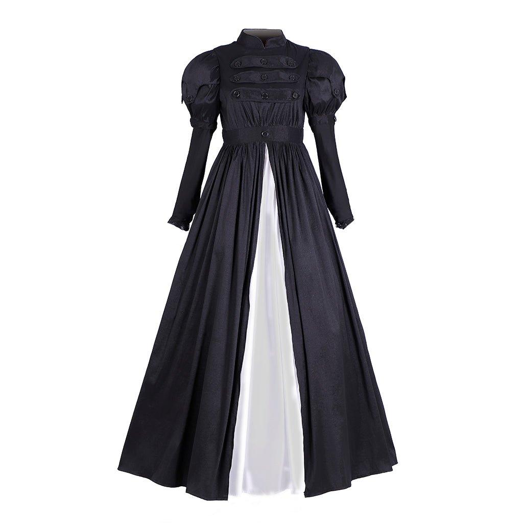 Musical Hamilton Eliza Cosplay Kostüm Kleid | Erwachsene Damen Halloween Schwarz Ballkleid | Satin Hamilton Kleid Maßgeschneidert