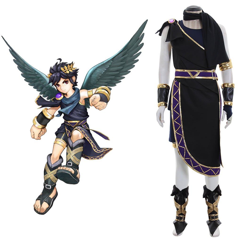 Kid Icarus: Uprising Palutena's Spiegel - Engel Pit Cosplay Kostüm Schwarz