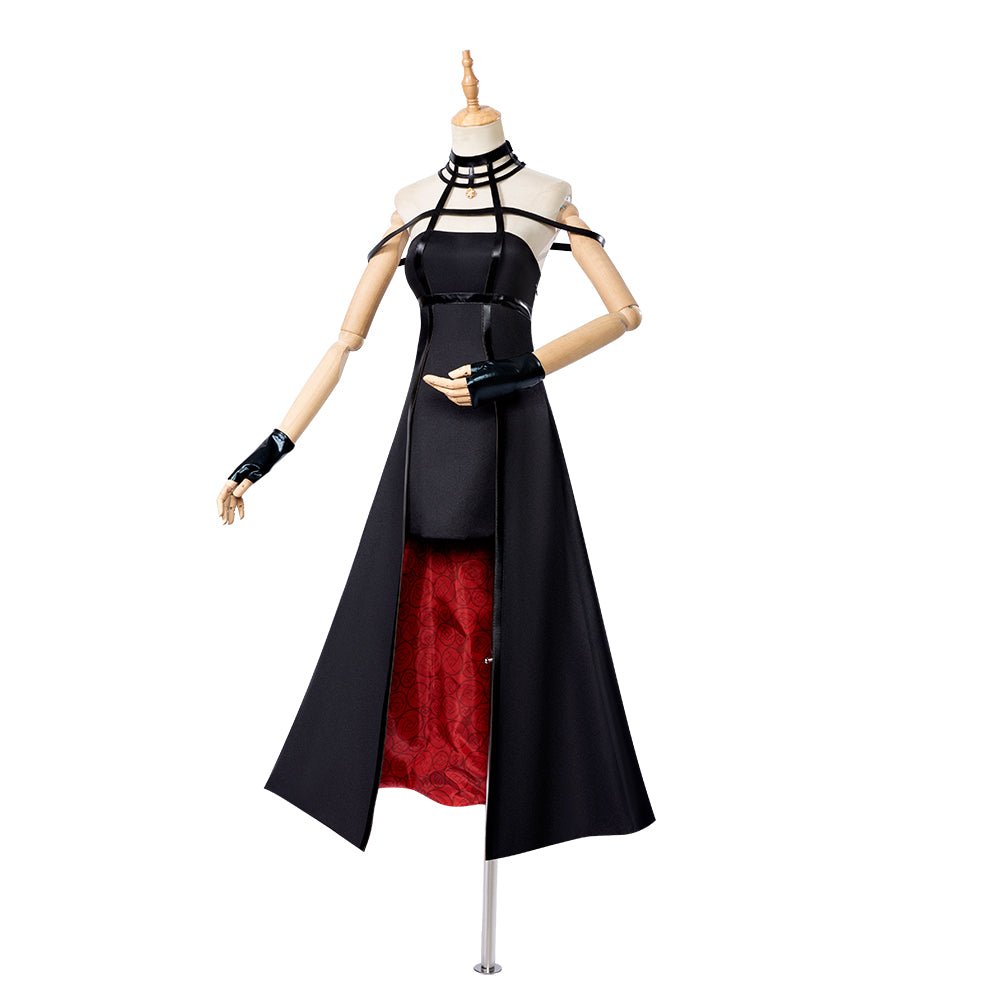 Spy X Family Yor Forger Cosplay Kostüm - Schwarz und Rot Kleid Set für Rollenspiel und Partys