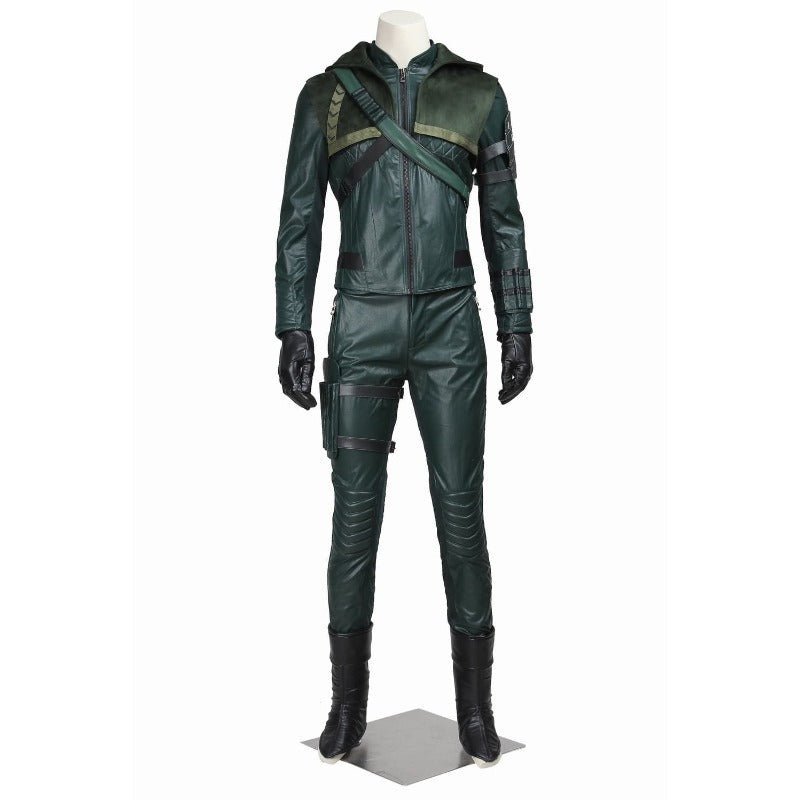 Green Arrow Cosplay Zubehör Set – Maske, Handschuhe, Holster, Gürtel, Tasche