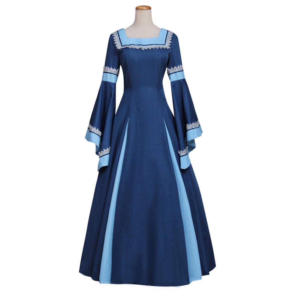 Blaues Mittelalter Renaissance Gotisches Viktorianisches Kleid Ballkleid Erwachsene Halloween Cosplay Kostüm