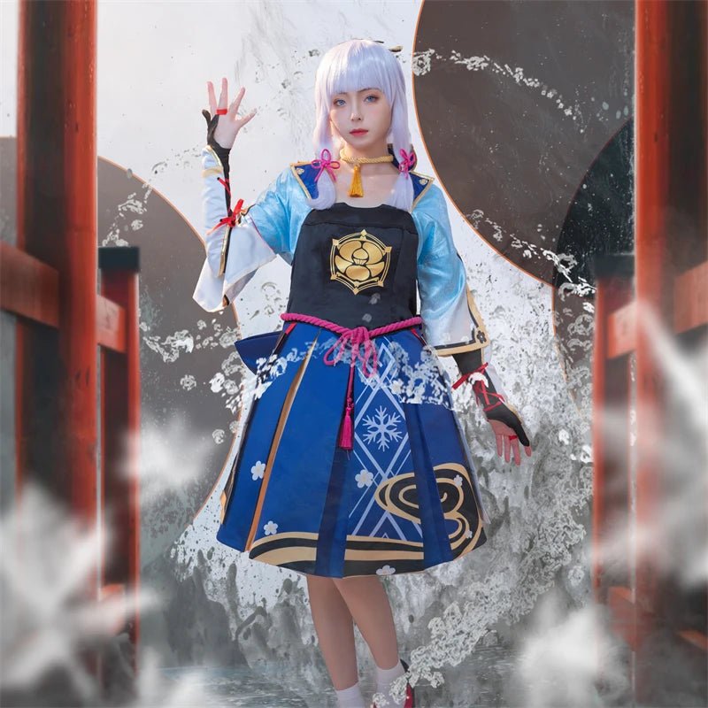ROLECOS Genshin Impact Kamisato Ayaka Cosplay Kostüm für Frauen Outfit Kleidung Halloween Rollenspiel Anzug auf Lager