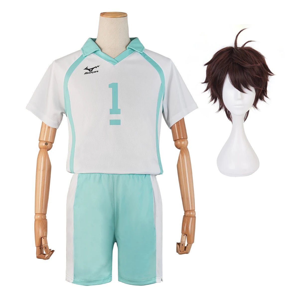 Haikyuu Anime Oikawa Tooru Trikot Nr.1 Cosplay Kostüm Perücke AOBAJOHSAI High School Volleyball Club Uniform Top Shorts