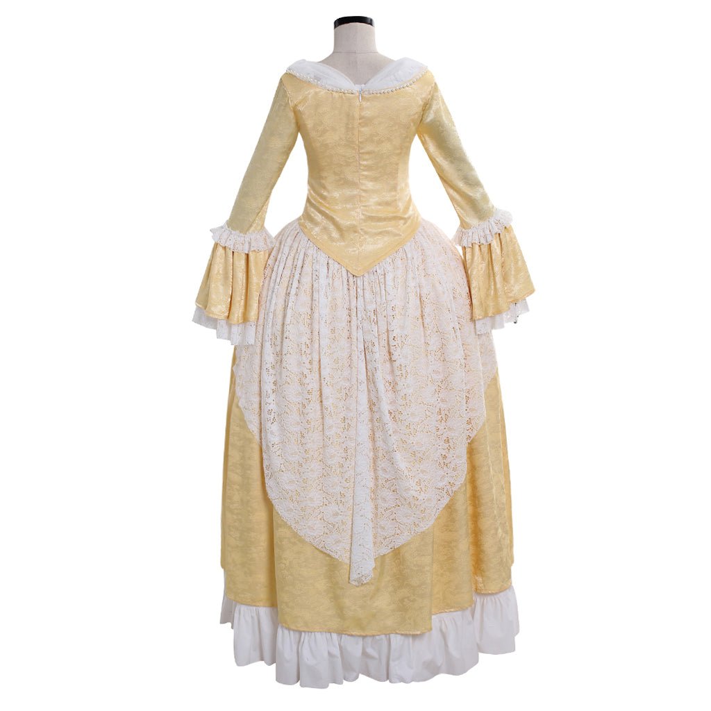 18. Jahrhundert Marie Antoinette koloniales Rokoko Goldkostüm Kleid Halloween Französisches Hofkleid Rokoko Goldkleid