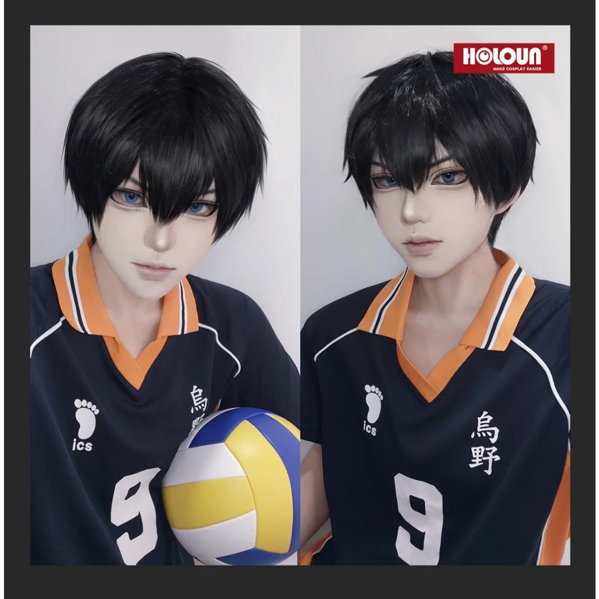 Haiky Anime Kageyama Tobio Cosplay Kostüm Perücke Trikot Nr.9 KARASUNO High School Volleyball Uniform Top Kurze Hose Tägliche Tragen
