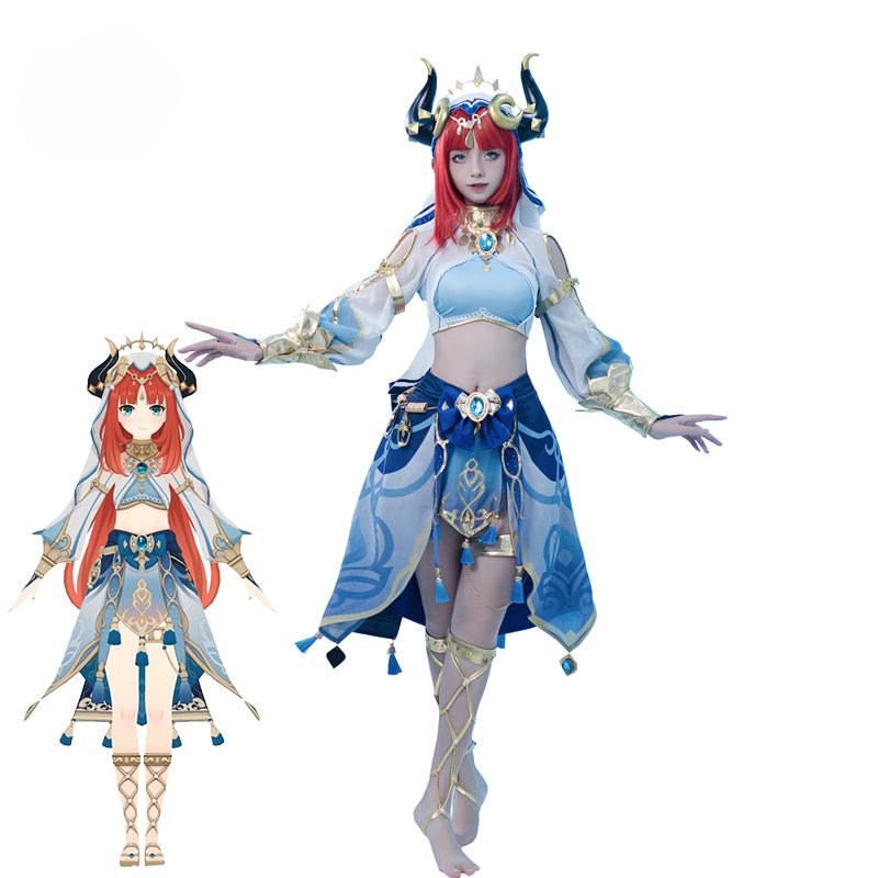 Genshin Impact Nilou Cosplay Kostüm Damenkostüm Nilou Halloween Party Outfit Hochwertiges Kleid Vollständiges Set