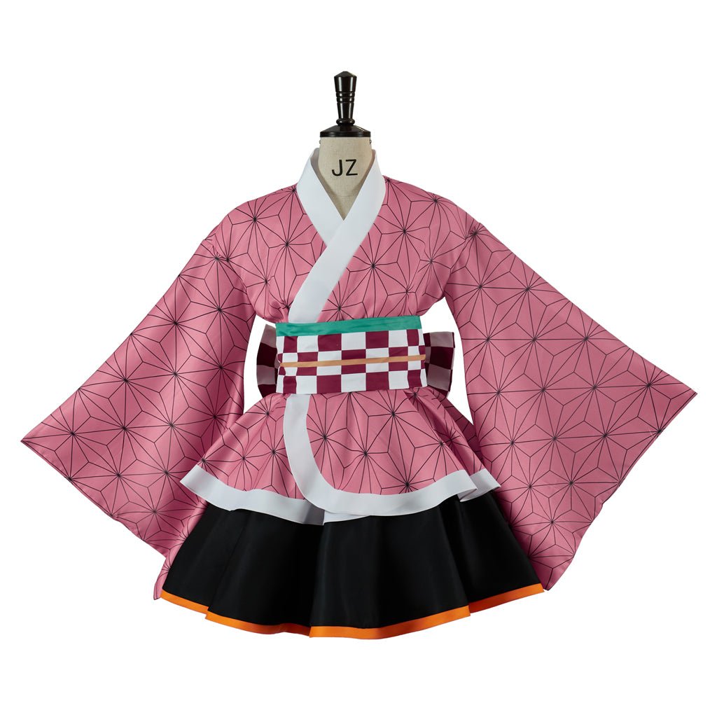 Demon Slayer Nezuko Kimono Cosplay Kostüm – Authentisches Anime Outfit