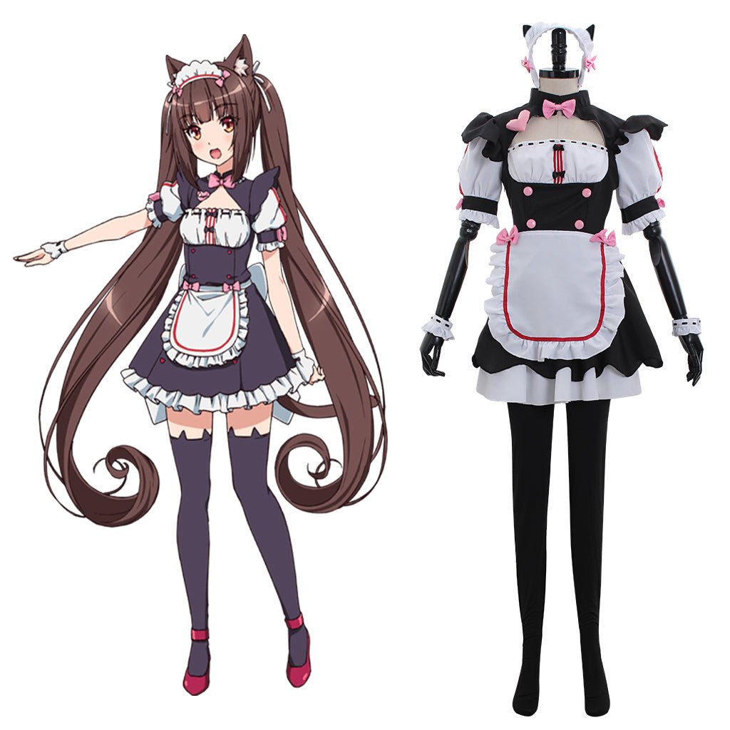 Nekopara Chocolat Maid Kleid Anime Outfit für Cosplay