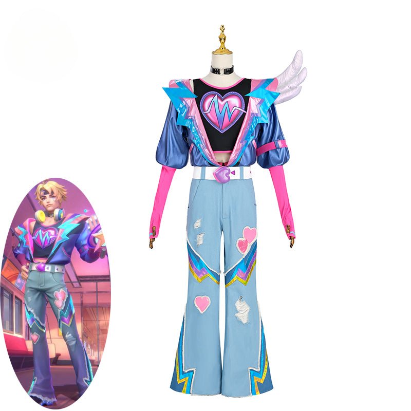 LOL Liebestoller Ezreal Cosplay Kostüm LOL Valentinstag Neues Skin Ezreal Männer Cosplay Kostüm Halloween Vollständiges Set