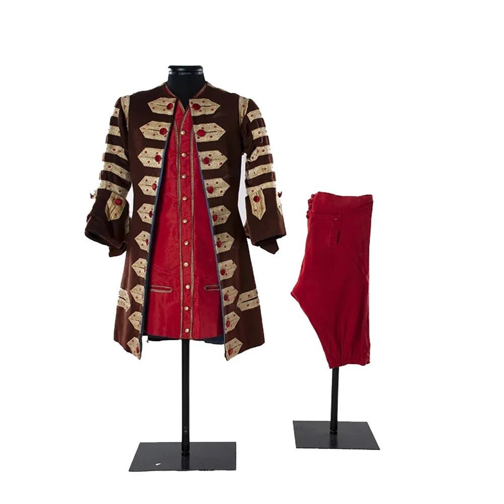 Tudor Regency Adelsherr Anzug - 1720er Königlicher Hof Mittelalter Viktorianischer Prinz Uniform | Silberkönig