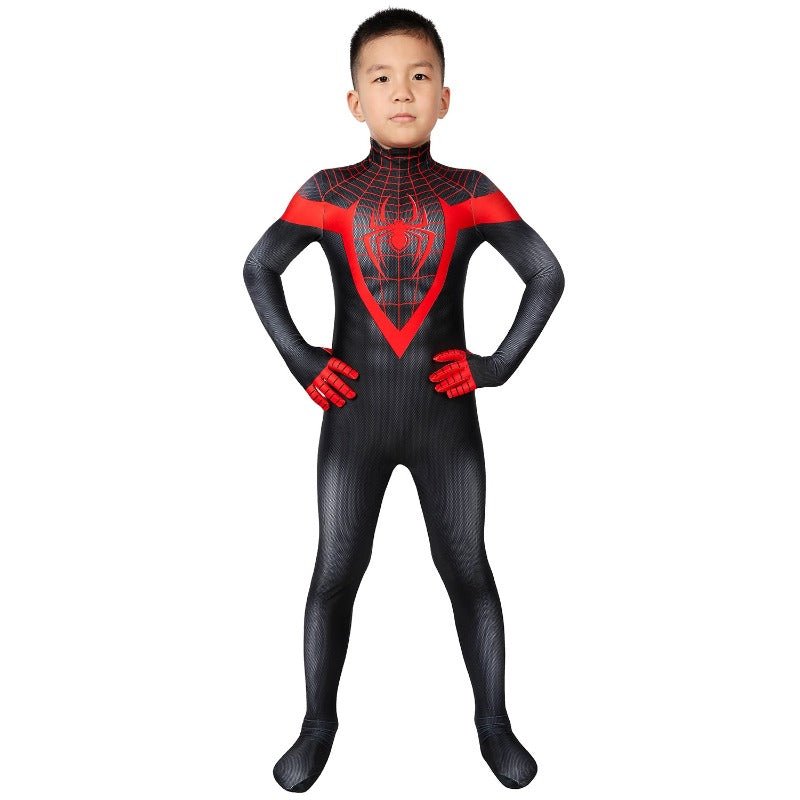 Spider-Man Miles Morales Kinder Cosplay Kostüm Jumpsuit