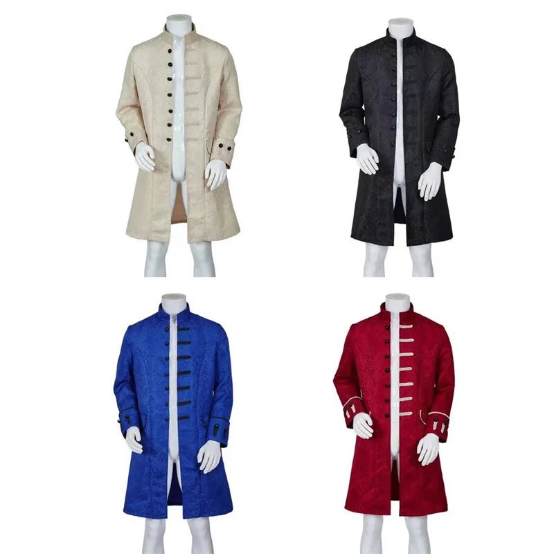 Mittelalterlicher gotischer Viktorianischer Mantel für Männer - Vintage Frack Trenchcoat Steampunk Uniform