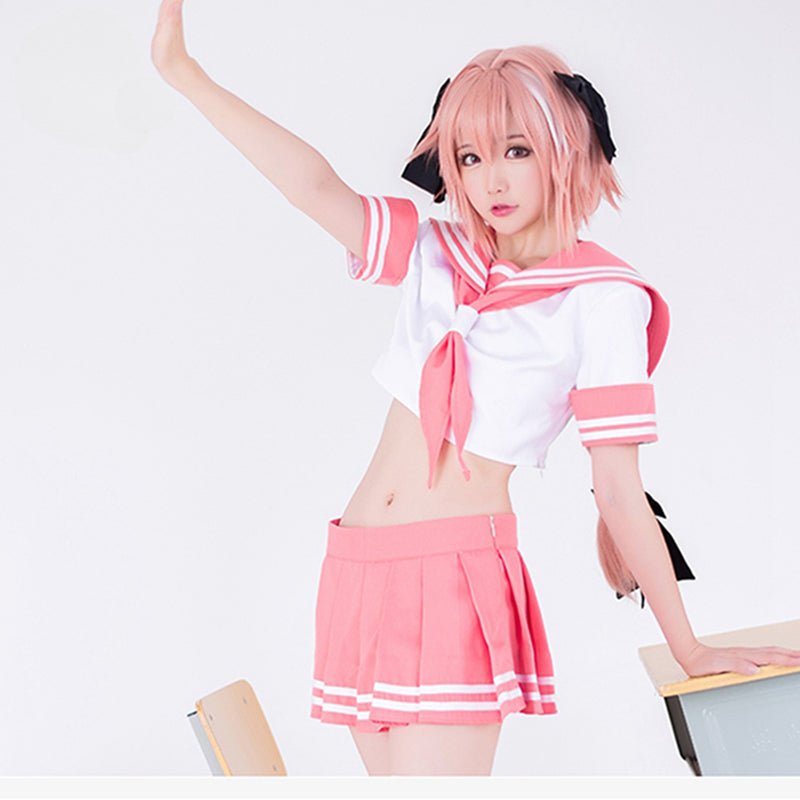 Fate Apocrypha Cosplay Kostüm Astolfo Uniform Cosplay FGO Schule Rosa Uniform für Mädchen FGO Kostüm Frauen