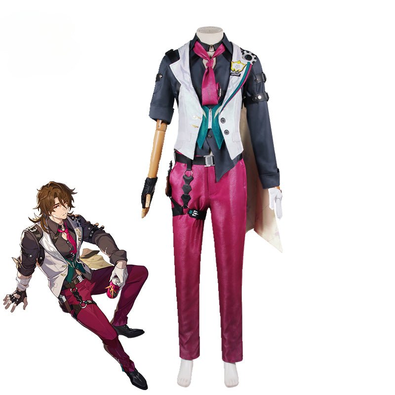 Honkai Star Rail Gallagher Cosplay Kostüm Sicherheitsbeamter Gallagher Männer Halloween Party Outfit mit Weinflasche