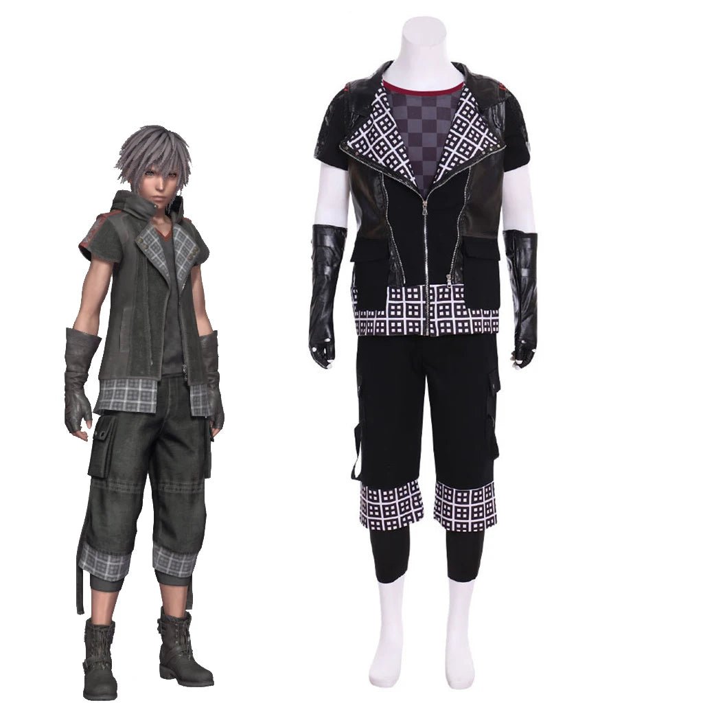 Game Yozora Cosplay Kostüm Für Männer Punk Schwarze Gekappte Jacke Uniform Anzug Halloween Karneval Party Verkleidung Streetwear