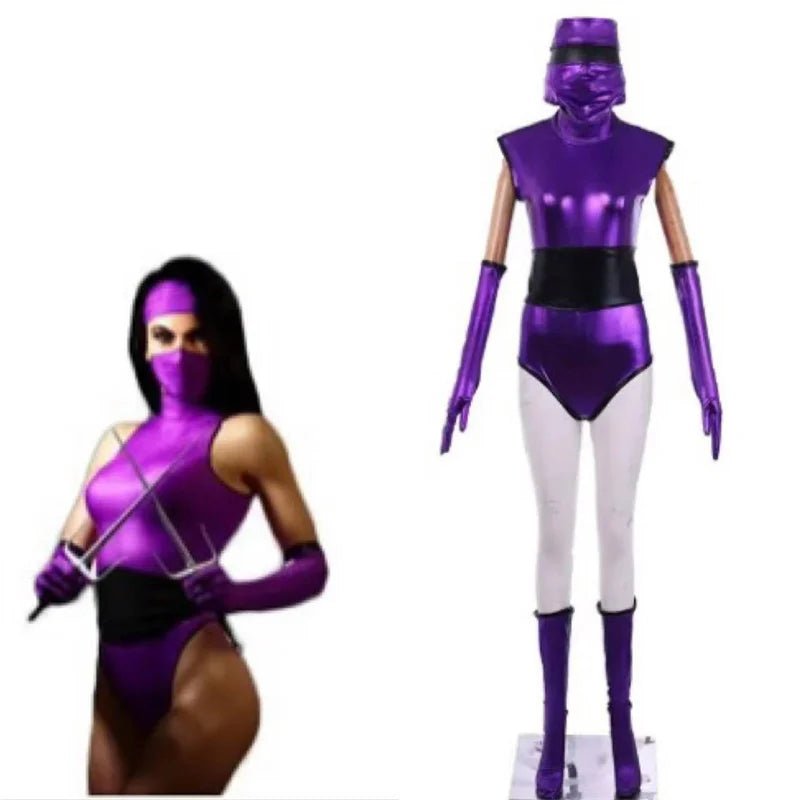 Mileena Cosplay Kostüm Lila Kampfanzug für Frauen | Halloween Cosplay Outfits