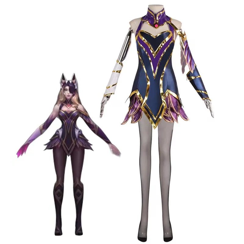 LOL Ahri Cosplay Kostüm Sexy Frauen Uniform Halloween Karneval Anzug