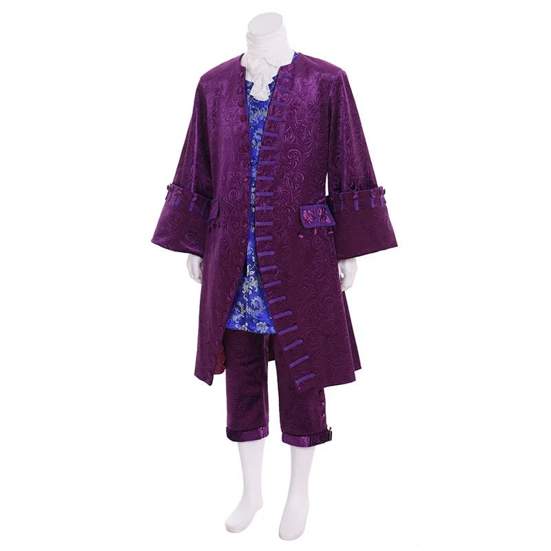 Kolonial Piraten Offizier Uniform - Lila Regency Cosplay Anzug | Mittelalter Männer Kostüm Serie von Silberkönig