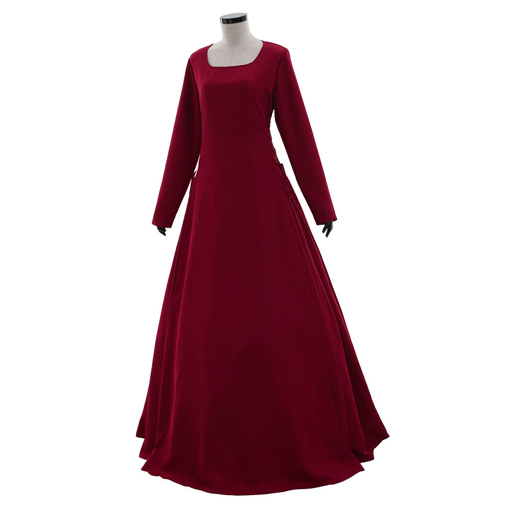 Damen Gothic Viktorianisches Rotes Kleid | Renaissance Viktorianisches Elegantes Ballkleid für Halloween Party