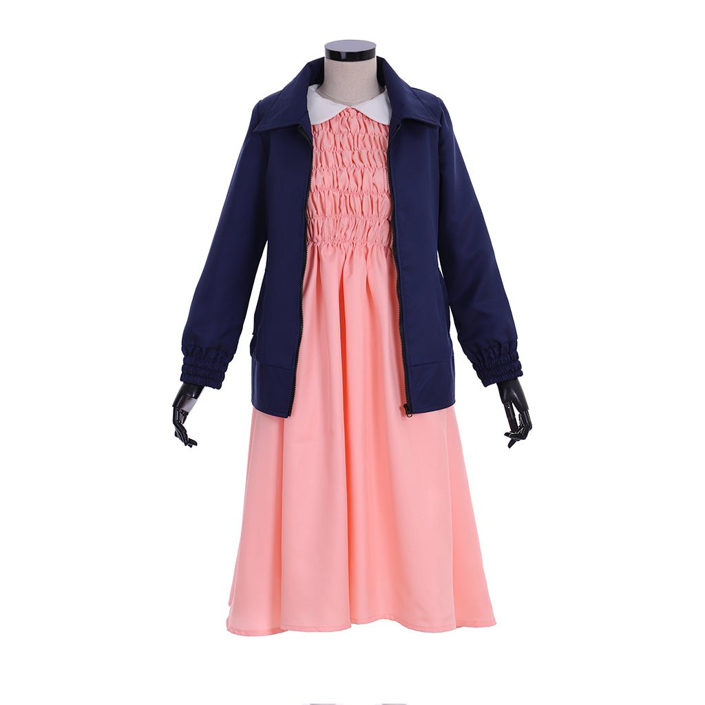 Damen Plus Size Elf Kleid - Pinkes Langarmkleid Kostüm