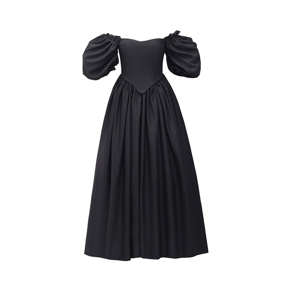 Victoria Schwarz Off-Shoulder Kleid – Elegantes Cosplay Kostüm