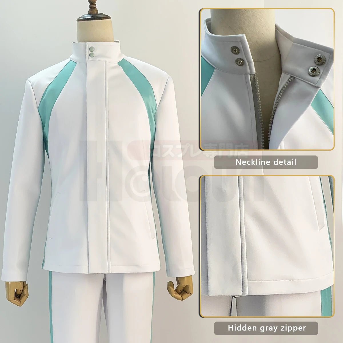 Haiky Anime Aobajohsai High School Uniform Oikawa Tooru Cosplay Kostüm Perücke Bestickter Full-Zip Tracksuit Tägliches Outfit