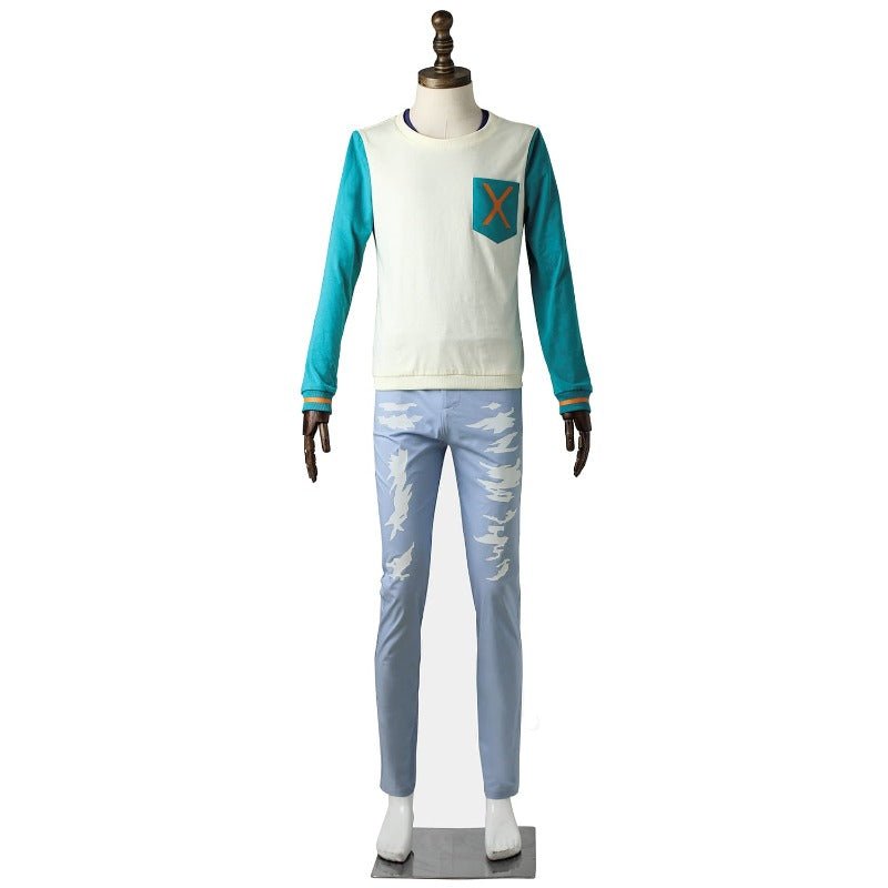 Spiel A3! Sakisaka Muku Täglicher Pullover + Schwarze Hose Cosplay Kostüm für Erwachsene