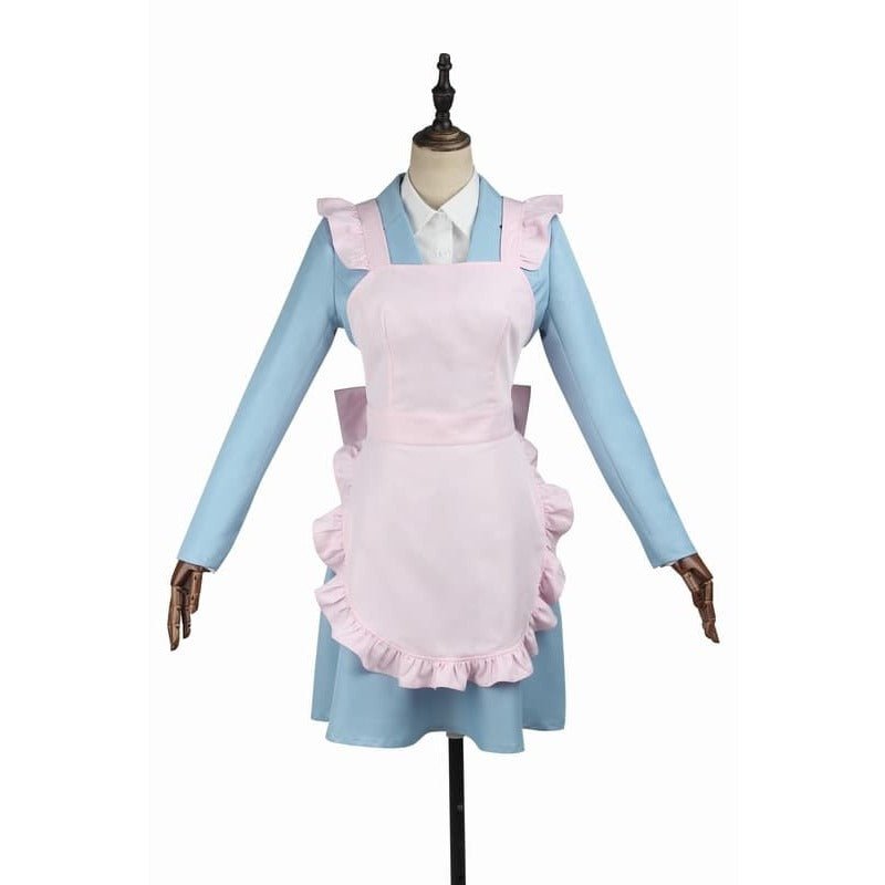 Danganronpa 3 Yukizome Chisa Cosplay Kostüm - Lehrerin-Mädchen Uniform mit Mantel, Hemd, Schürze