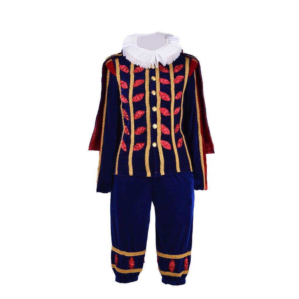 Tudor Ritter Cosplay Kostüm - Mittelalter Renaissance Blaues Outfit für Herren | Silberkönig