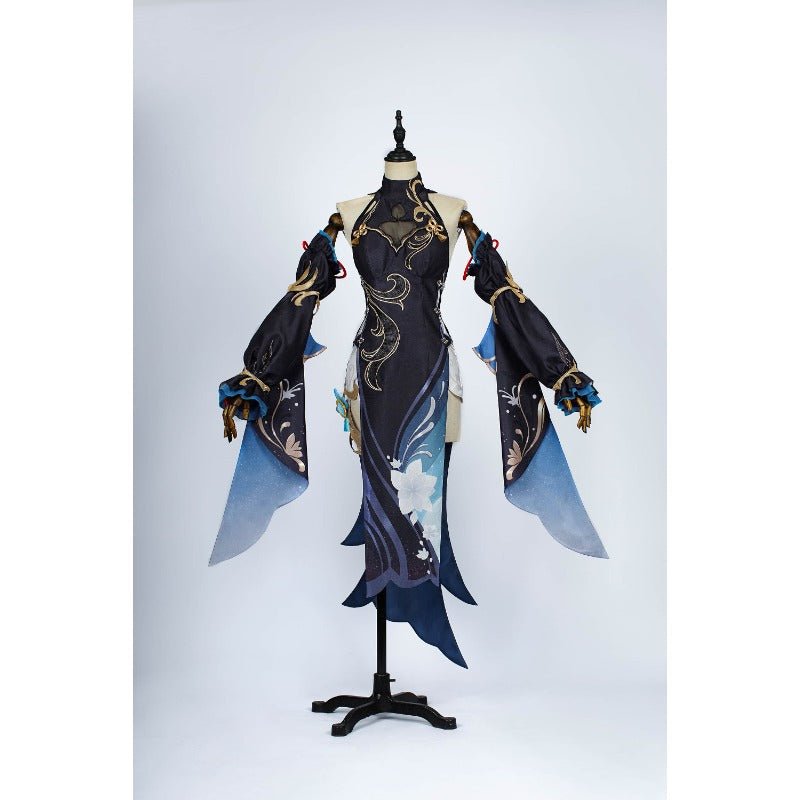 Ganyu Cheongsam Cosplay Kostüm von Genshin Impact - Shen He Laternenfest Outfit