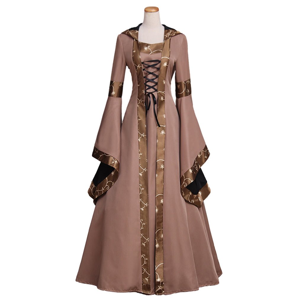 Mittelalterliches Retro Kleid Grusel Halloween Karneval Party Cosplay Kostüm Viktorianisch Tudor Spanisch Adel Kleid Regency Kleid