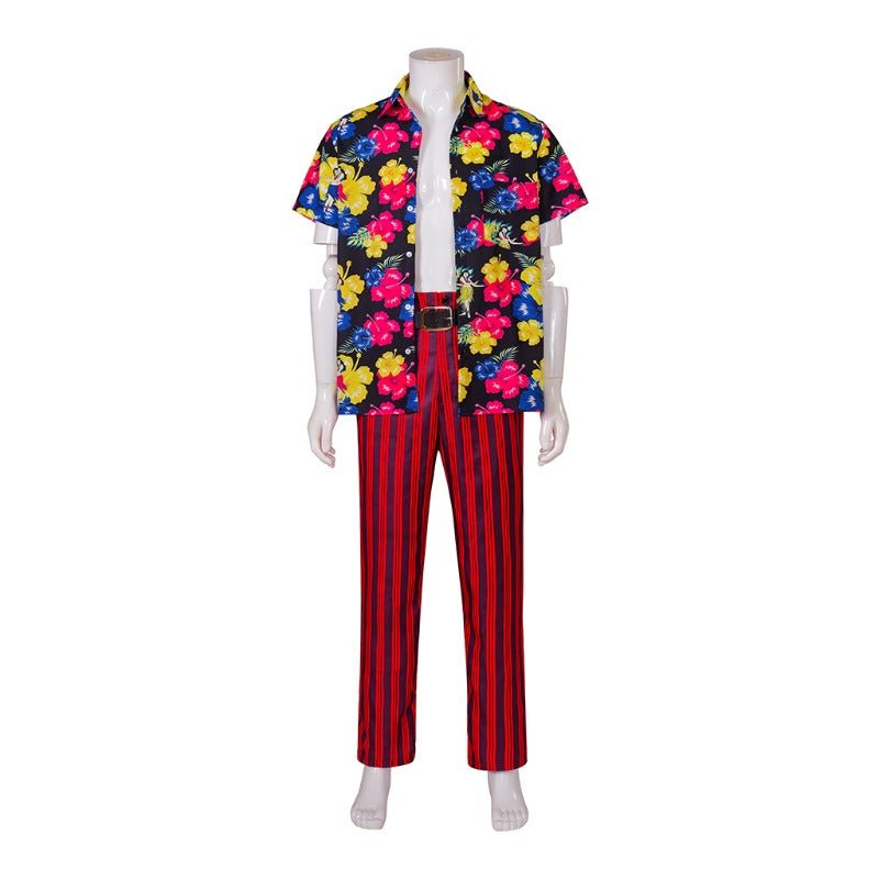 Ace Ventura Pet Detective Cosplay Kostüm Vollständiges Set Hawaii Hemd Hose Gürtel