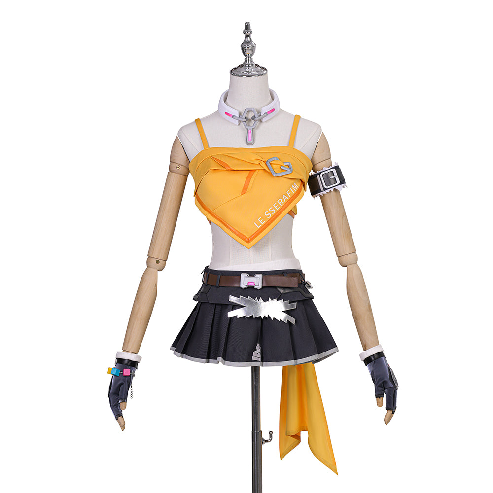 《Overwatch 2》x LE SSERAFIM Zusammenarbeit—Mercy Cosplay Kostüm