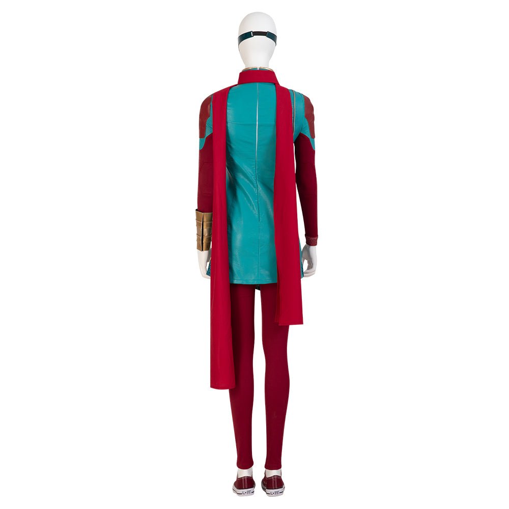 Kamala Khan Cosplay Kostüm mit Halloween Umhang – Inspiriert von Ms. Marvel