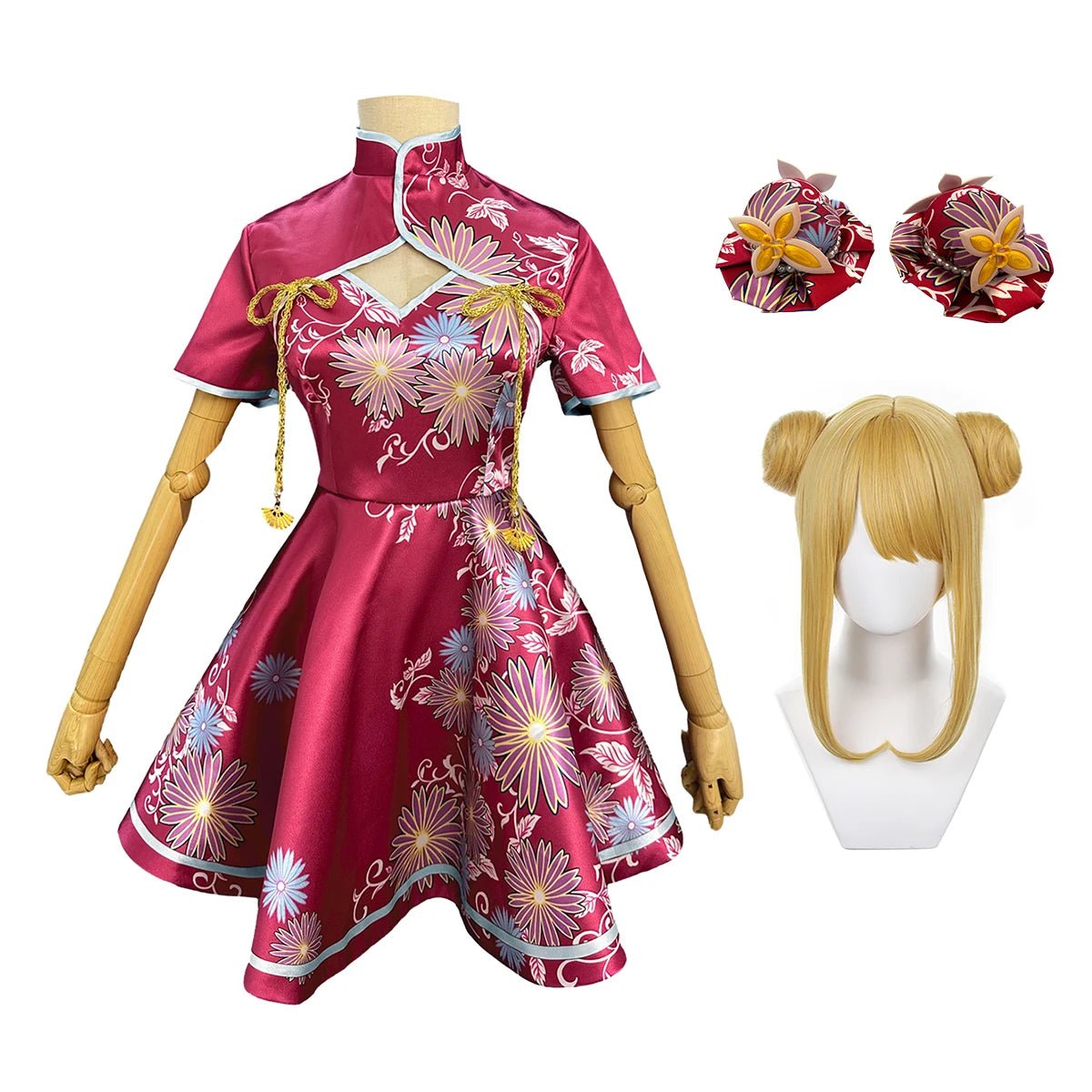 OSHI NO KO Anime Ruby Hoshino Cosplay China Kostüm Cheongsam Niedliches Kleid Haaraccessoire Party Geschenk Halloween Weihnachten