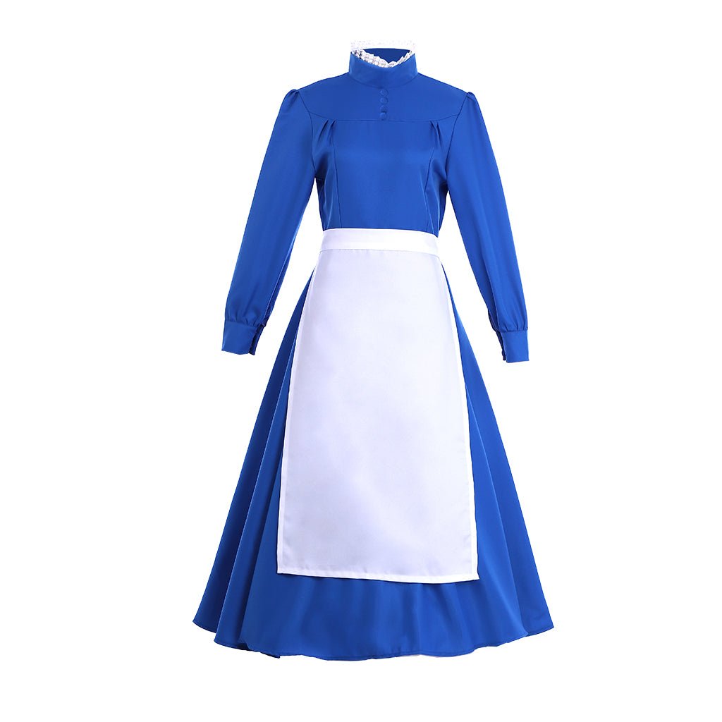 Plus Size Howl's Moving Castle Sophie Hatter Blaues Kleid Cosplay Kostüm