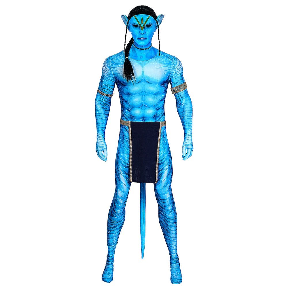 Jake Sully Cosplay Kostüm - Avatar: Der Weg des Wassers Männliches Krieger Outfit für Halloween & Events