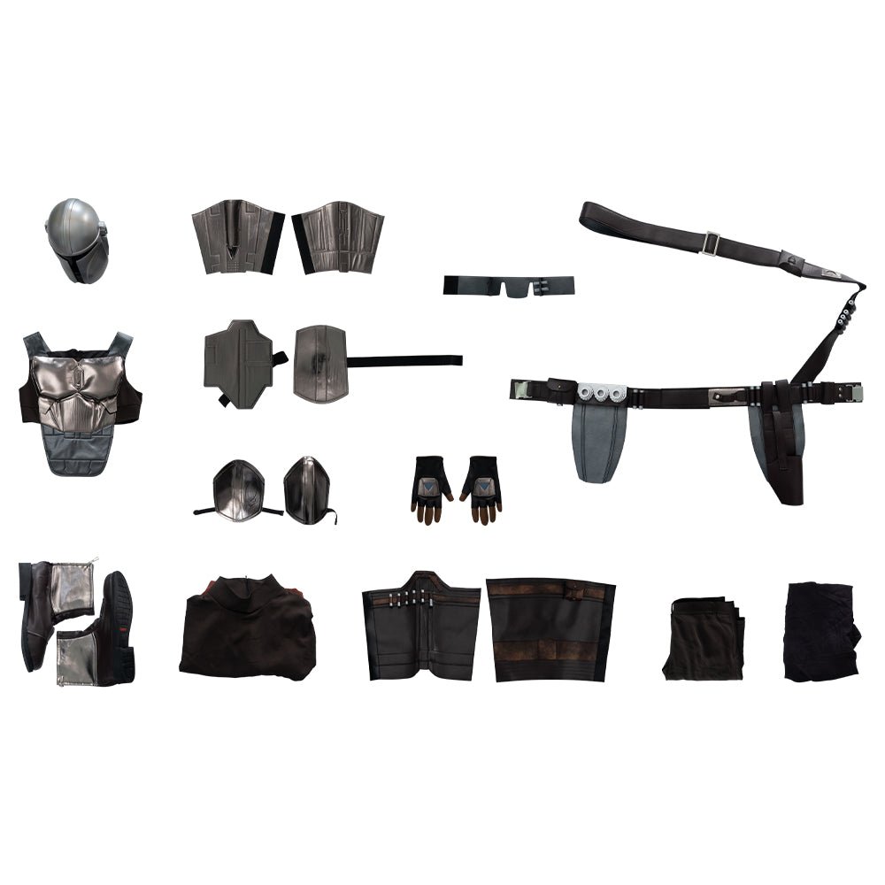 Erwachsene Din Djarin Cosplay Kostüm - Der Mandalorianer Staffel 2 Deluxe Vollständiges Set